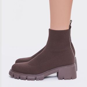 Lug-Sole Sock Booties